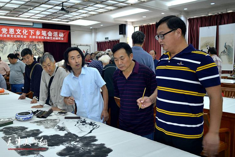 门书画家来到国画之乡邓店村参加中国农民丰收节庆祝活动 - 艺术高清